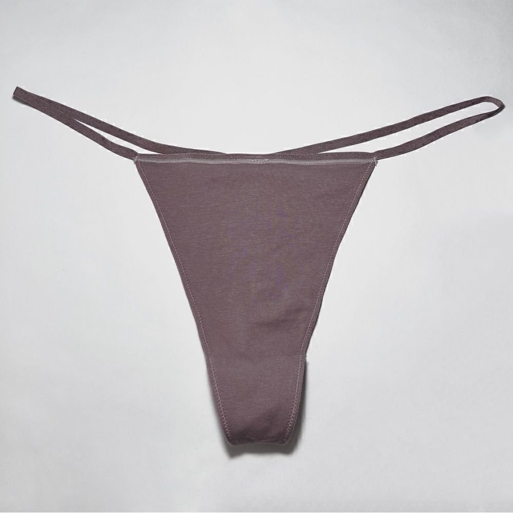 SKIMS Cotton Jersey T-String Thing in Umber
